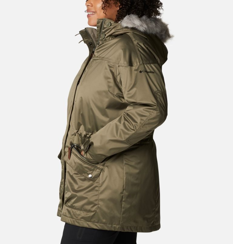 Women's Columbia Watson Lake Omni-Heat Infinity Interchange Insulated Jackets Olive | Plus Size CA-PL65A
